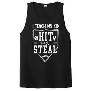 Funny Hit And Steal Baseball Mom PosiCharge Competitor Tank