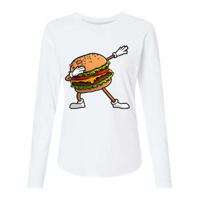 Funny Hamburger Art Women Cheeseburger Lover Womens Cotton Relaxed Long Sleeve T-Shirt