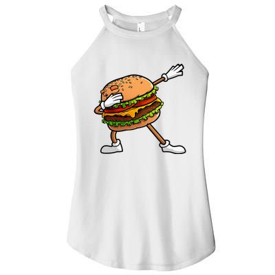 Funny Hamburger Art Women Cheeseburger Lover Women’s Perfect Tri Rocker Tank