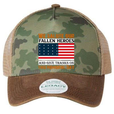 Fallen Heroes And Give Thank On This Memorial Day Gift American Flag Legacy Tie Dye Trucker Hat