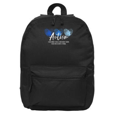 Fingerprint Heart Autism Each Print Tells A Different Story 16 in Basic Backpack