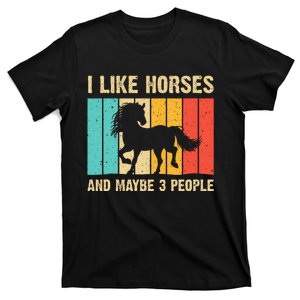 Funny Horse Art Horse Lover Women Introvert T-Shirt