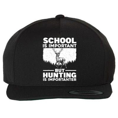 Funny Hunting Art Deer Hunter Wildlife Hunting Wool Snapback Cap