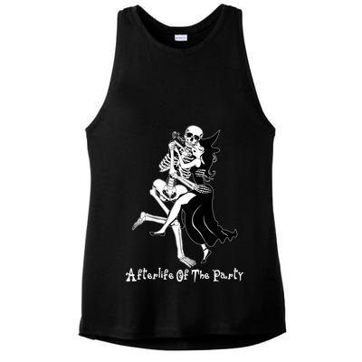 Funny Halloween Afterlife Of The Party Skeleton And Witch Ladies PosiCharge Tri-Blend Wicking Tank
