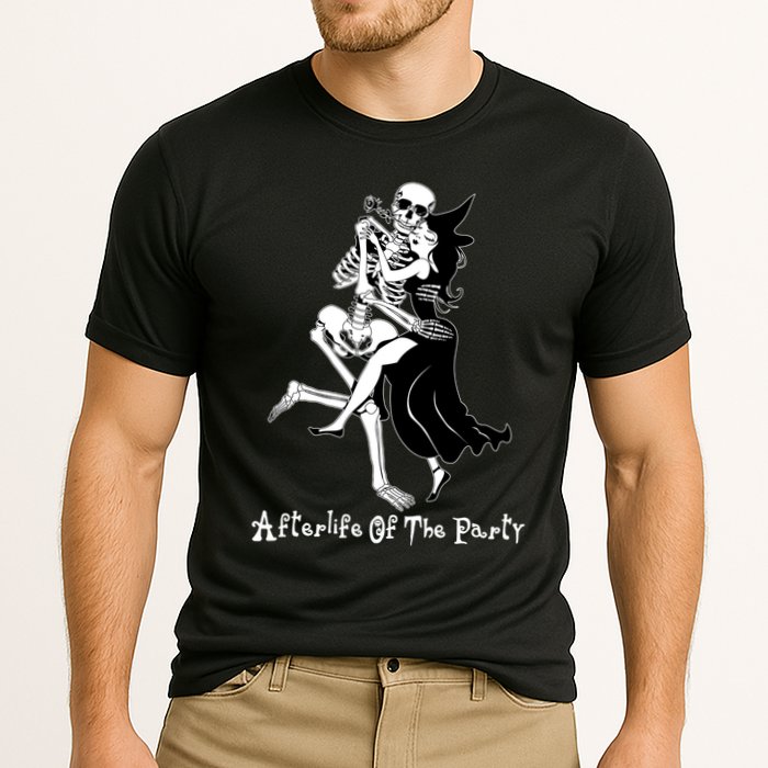 Funny Halloween Afterlife Of The Party Skeleton And Witch Cooling Performance Crew T-Shirt