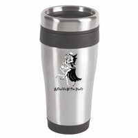 Funny Halloween Afterlife Of The Party Skeleton And Witch 16oz Travel Tumbler