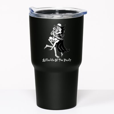Funny Halloween Afterlife Of The Party Skeleton And Witch Tumbler