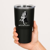 Funny Halloween Afterlife Of The Party Skeleton And Witch Tumbler
