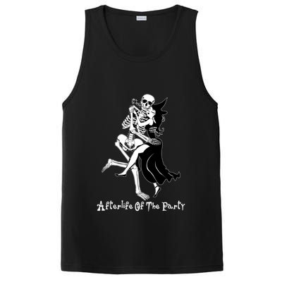 Funny Halloween Afterlife Of The Party Skeleton And Witch PosiCharge Competitor Tank