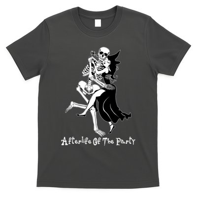 Funny Halloween Afterlife Of The Party Skeleton And Witch T-Shirt