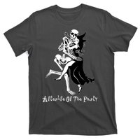 Funny Halloween Afterlife Of The Party Skeleton And Witch T-Shirt