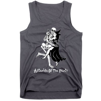 Funny Halloween Afterlife Of The Party Skeleton And Witch Tank Top