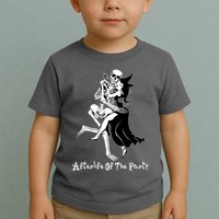 Funny Halloween Afterlife Of The Party Skeleton And Witch Toddler T-Shirt