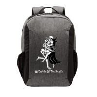 Funny Halloween Afterlife Of The Party Skeleton And Witch Vector Backpack