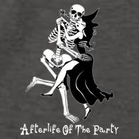 Funny Halloween Afterlife Of The Party Skeleton And Witch Vector Backpack
