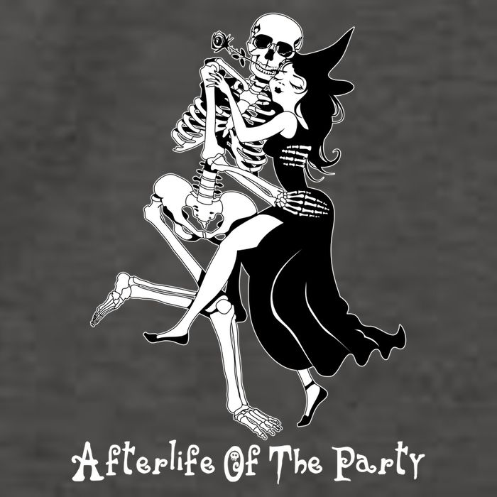 Funny Halloween Afterlife Of The Party Skeleton And Witch Vector Backpack