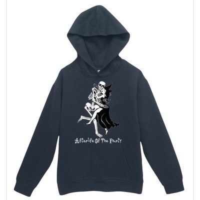 Funny Halloween Afterlife Of The Party Skeleton And Witch Urban Pullover Hoodie