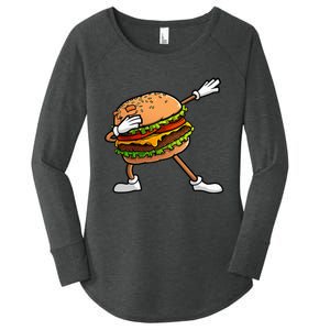 Funny Hamburger Art Cheeseburger Lover Women's Perfect Tri Tunic Long Sleeve Shirt