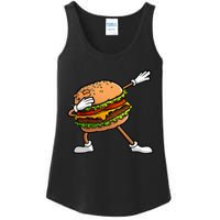 Funny Hamburger Art Cheeseburger Lover Ladies Essential Tank