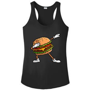 Funny Hamburger Art Cheeseburger Lover Ladies PosiCharge Competitor Racerback Tank