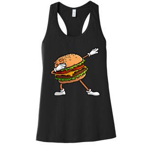 Funny Hamburger Art Cheeseburger Lover Women's Racerback Tank