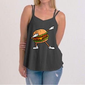 Funny Hamburger Art Cheeseburger Lover Women's Strappy Tank