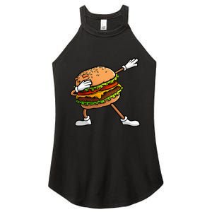 Funny Hamburger Art Cheeseburger Lover Women's Perfect Tri Rocker Tank