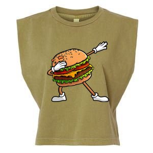 Funny Hamburger Art Cheeseburger Lover Garment-Dyed Women's Muscle Tee