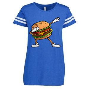 Funny Hamburger Art Cheeseburger Lover Enza Ladies Jersey Football T-Shirt