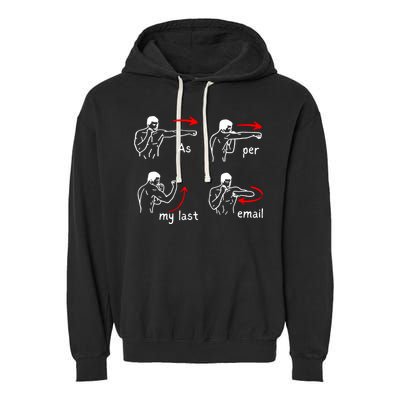Fun Humour As Per My Last Email Make Your Day With Sarcastic Garment-Dyed Fleece Hoodie