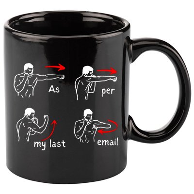 Fun Humour As Per My Last Email Make Your Day With Sarcastic 11oz C Handle Ceramic Mug