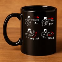 Fun Humour As Per My Last Email Make Your Day With Sarcastic 11oz C Handle Ceramic Mug