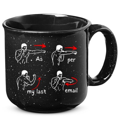 Fun Humour As Per My Last Email Make Your Day With Sarcastic 15oz Campfire Ceramic Mug