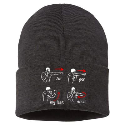 Fun Humour As Per My Last Email Make Your Day With Sarcastic Sustainable Knit Beanie