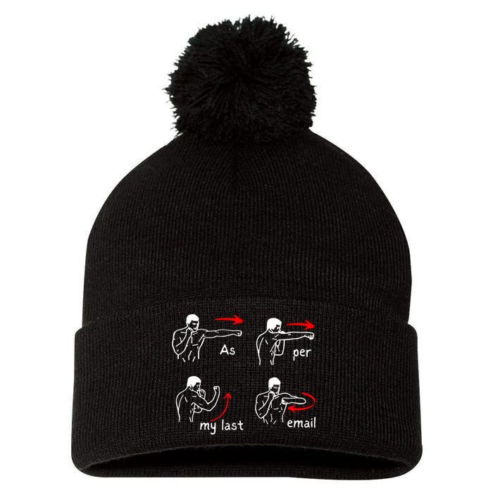 Fun Humour As Per My Last Email Make Your Day With Sarcastic Pom Pom 12in Knit Beanie