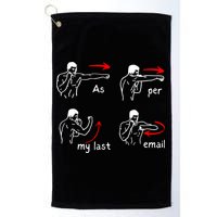 Fun Humour As Per My Last Email Make Your Day With Sarcastic Golf Towel