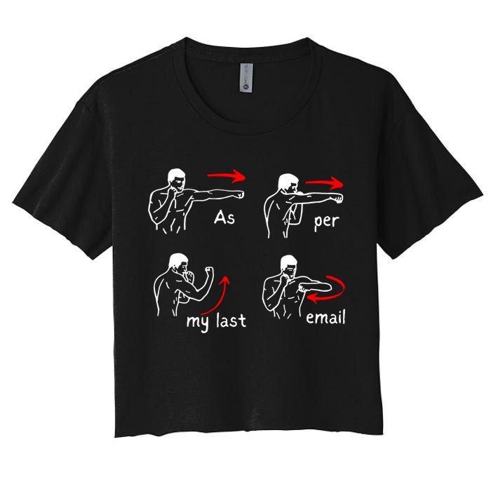 Fun Humour As Per My Last Email Make Your Day With Sarcastic Crop Top