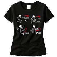 Fun Humour As Per My Last Email Make Your Day With Sarcastic Womens T-Shirt