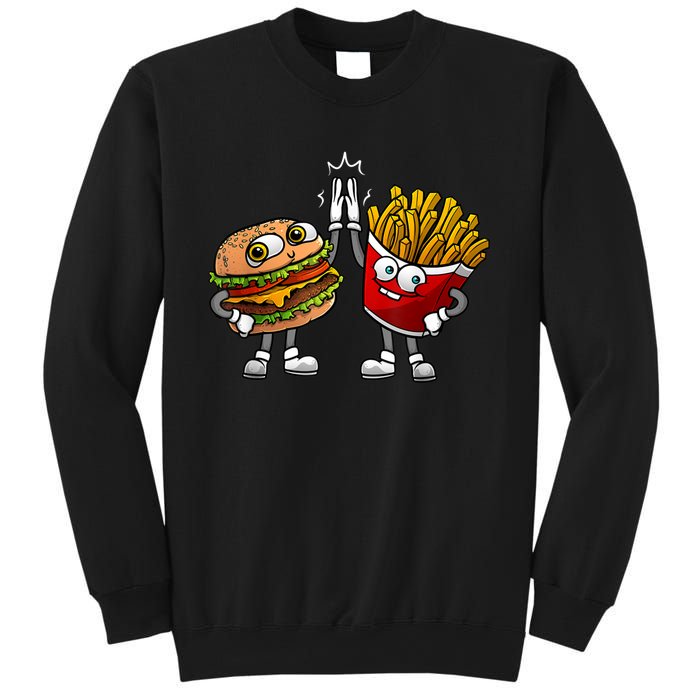 Funny Hamburger And Fries Gift Men Women Cool Fast Food Meal Sweatshirt