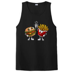 Funny Hamburger And Fries Gift Men Women Cool Fast Food Meal PosiCharge Competitor Tank