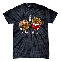 Funny Hamburger And Fries Gift Men Women Cool Fast Food Meal Tie-Dye T-Shirt