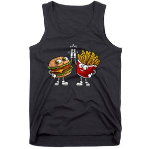 Funny Hamburger And Fries Gift Men Women Cool Fast Food Meal Tank Top