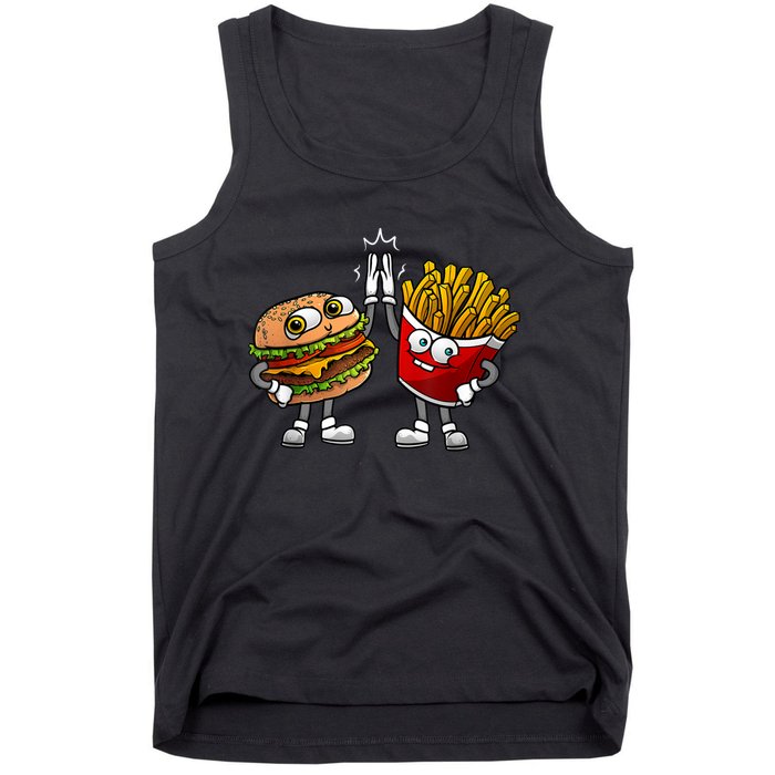 Funny Hamburger And Fries Gift Men Women Cool Fast Food Meal Tank Top