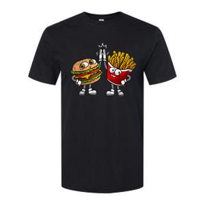 Funny Hamburger And Fries Gift Men Women Cool Fast Food Meal Softstyle CVC T-Shirt