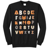 Funny Halloween Alphabet Teaching Gift Abcs Learning Teacher Sweatshirt