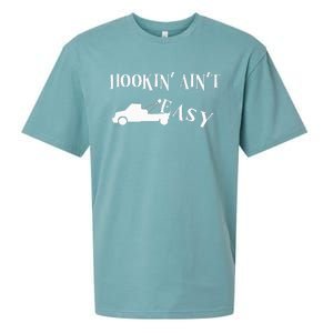 Funny Hookin ain't easy trucker towing repo Sueded Cloud Jersey T-Shirt