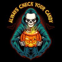 Funny Halloween Always Check Your Candy Skeleton Bucket Hat