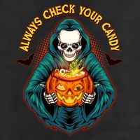 Funny Halloween Always Check Your Candy Skeleton Trucker Hat