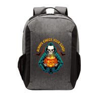 Funny Halloween Always Check Your Candy Skeleton Vector Backpack