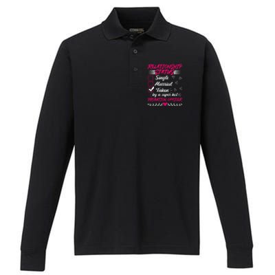 Funny His And Her Gift Probation Officer Relationship Status Meaningful Gift Performance Long Sleeve Polo